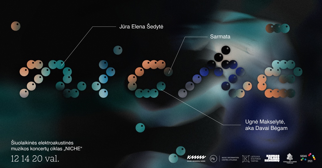 NICHE – Šiuolaikinės elektroakustinės muzikos koncertų ciklas | Ugnė Makselytė, Sarmata, Jūra Elena Šedytė @‌SODAS 2123 | Kauno menininkų namai